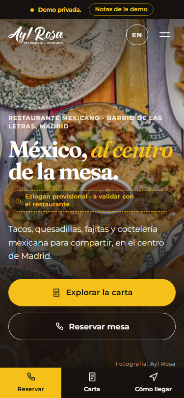 La nueva web en el móvil