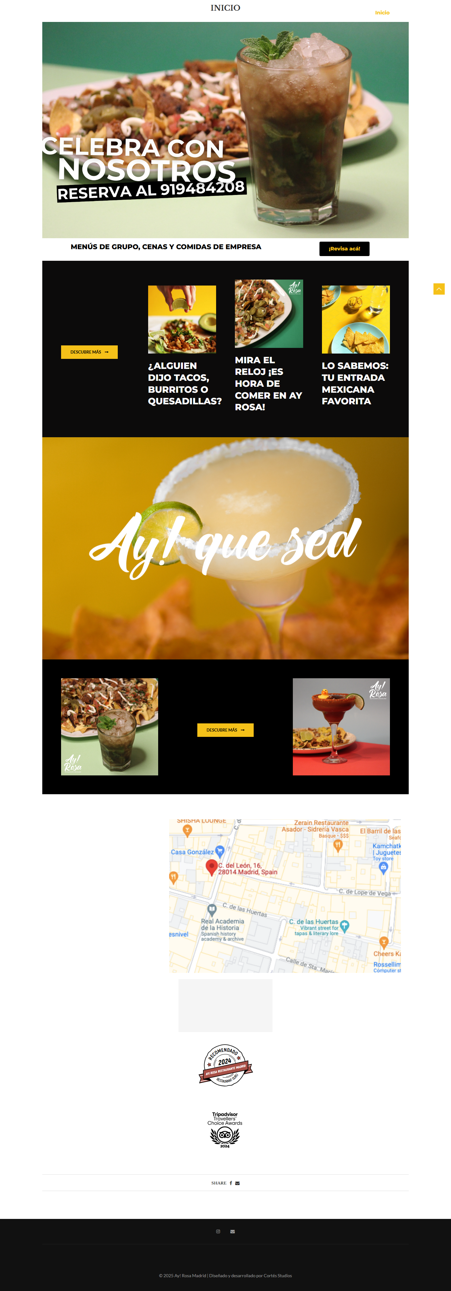 Web actual, parte final de la portada.